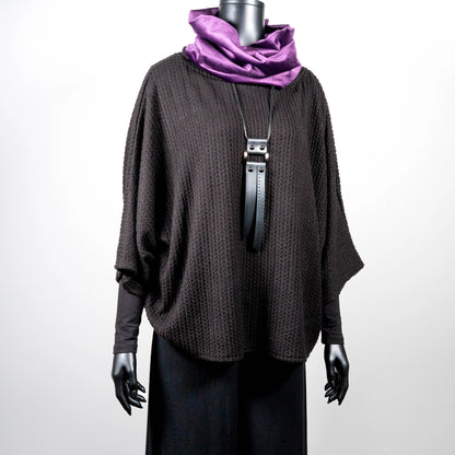 Whisper Top - Black Jacquard Knit