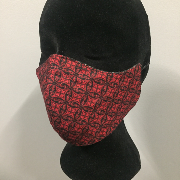 Black Denim Fabric Face Mask (reversible)