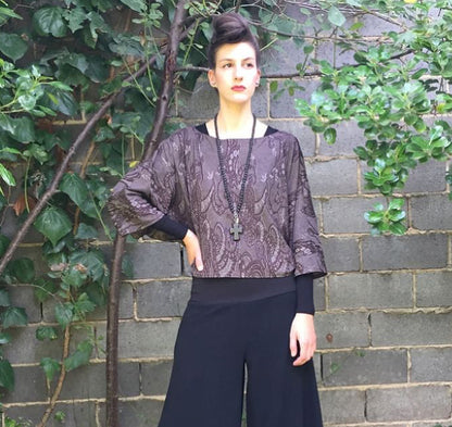 stretch jacquard top hand made in melbourne womens clothing ladies apparel stylish clothing classy elegant clothing timeless pieces timeless clothing classic style unique clothing unique style ageless style luxe fabrics statement clothing statement style evening style clothing made in australia eloise the label