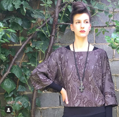 stretch jacquard top hand made in melbourne womens clothing ladies apparel stylish clothing classy elegant clothing timeless pieces timeless clothing classic style unique clothing unique style ageless style luxe fabrics statement clothing statement style evening style clothing made in australia eloise the label