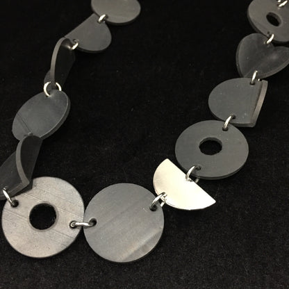 Long Swoop Necklace - Half Moon