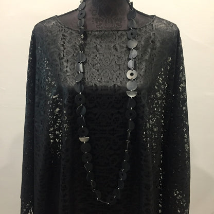 Long Swoop Necklace - Half Moon