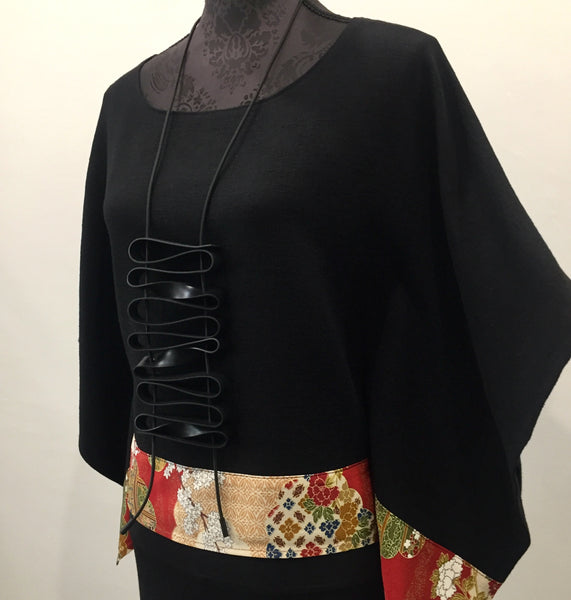 Black rubber statement necklace