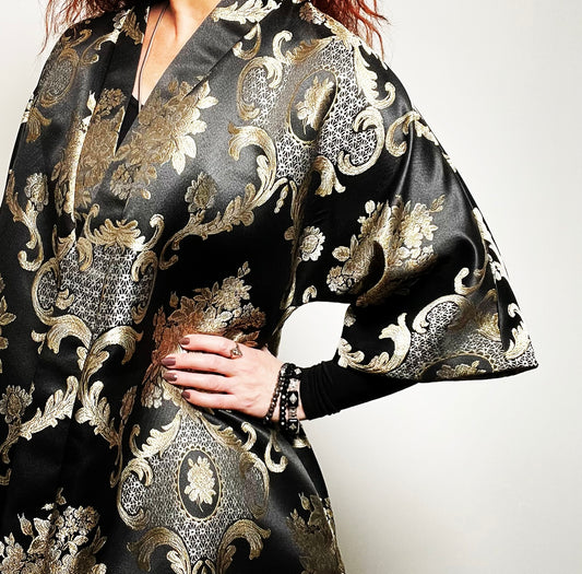 brocade jacket brocade evening coat one of a kind womens jacket swing coat ladies clothing stylish clothing handmade in melbourne classy elegant clothing timeless pieces timeless clothing classic style unique clothing unique style ageless style luxe fabrics statement clothing statement style evening style clothing womens clothing made in australia eloise the label