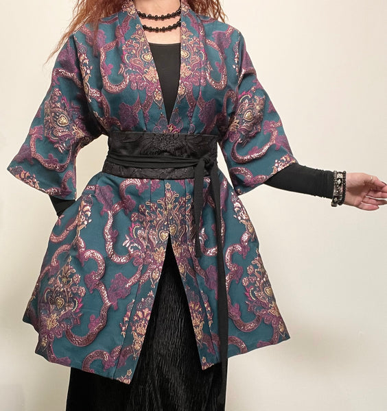 brocade evening coat womens jacket swing coat ladies clothing stylish clothing handmade in melbourne classy elegant clothing timeless pieces timeless clothing classic style unique clothing unique style ageless style luxe fabrics statement clothing statement style evening style clothing womens clothing made in australia eloise the label