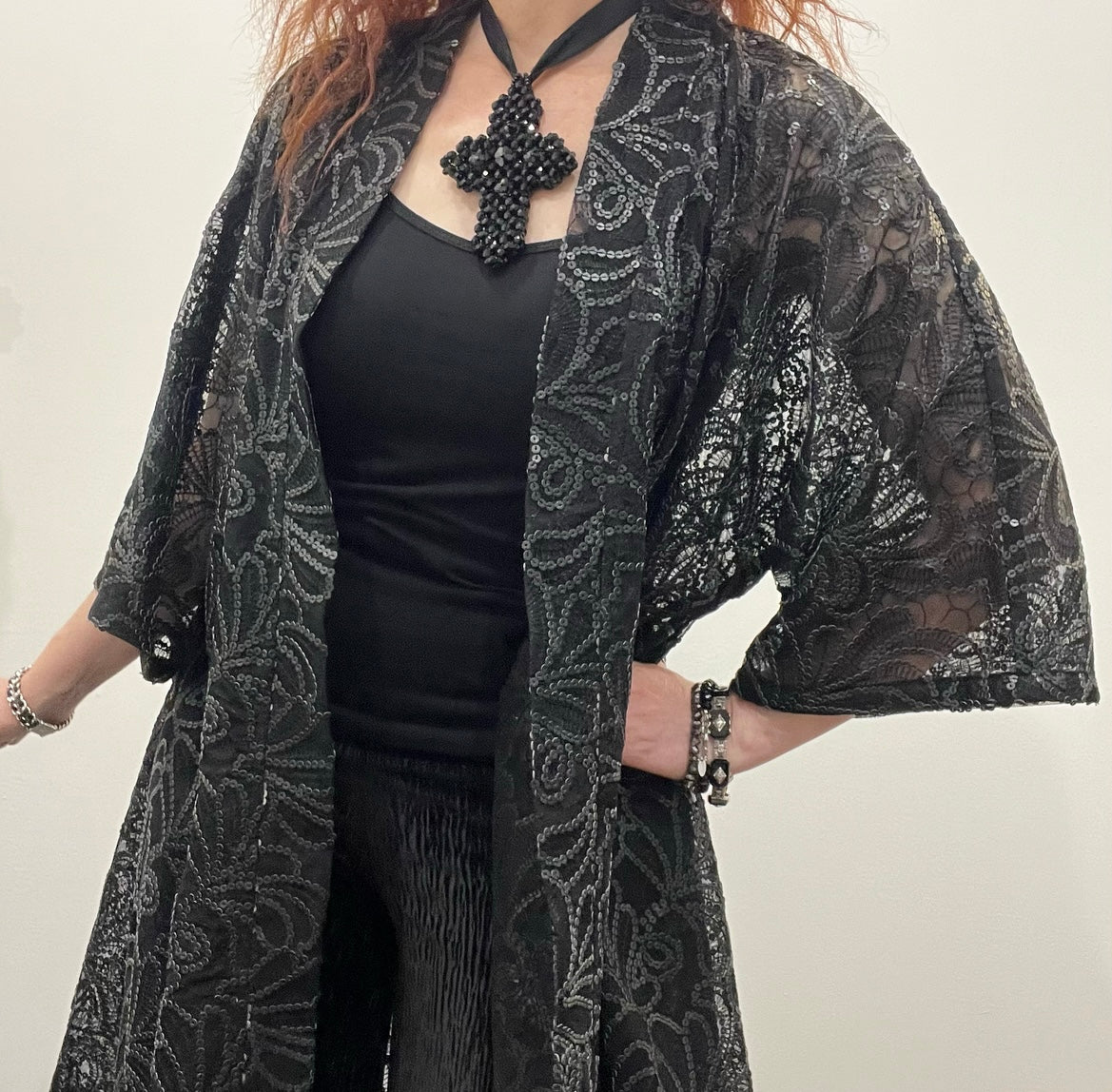 womens evening coat embroidered net with sequins jacket swing coat ladies clothing stylish clothing handmade in melbourne classy elegant clothing timeless pieces timeless clothing classic style unique clothing unique style ageless style luxe fabrics statement clothing statement style evening style clothing womens clothing made in australia eloise the label