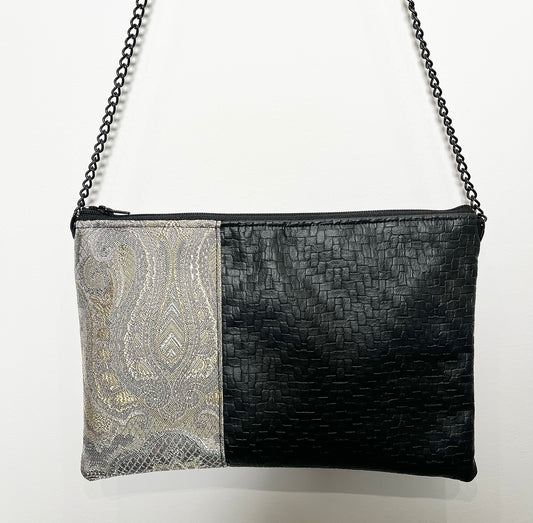 gold silver jacquard brocade bag handmade in melbourne shoulder bag evening purse fabric bag stylish bag unique bag statement accessories australian made bags eloise the label