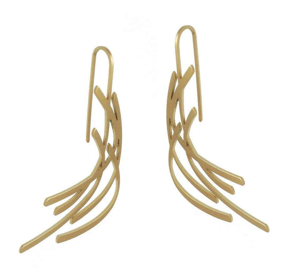handmade statement earrings gold handmade in melbourne australian made jewellery eloise the label