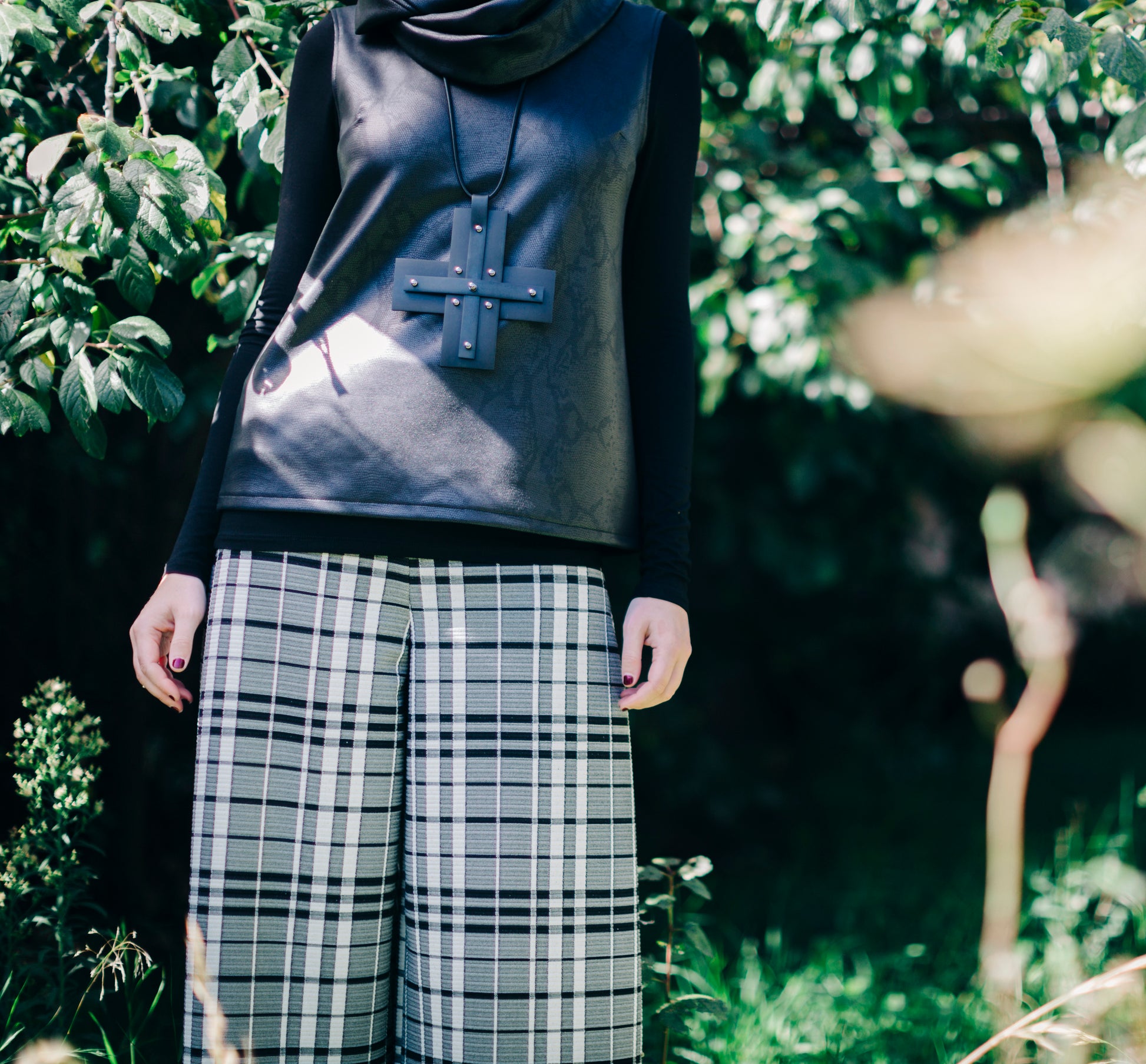 culotte wide leg pant black and white plaid pants high waisted pant ladies apparel stylish clothing handmade in melbourne classy elegant clothing timeless pieces timeless clothing classic style unique clothing unique style ageless style luxe fabrics statement clothing statement style evening style clothing womens clothing made in australia eloise the label