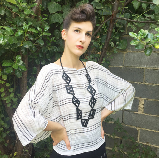 striped top hand made in melbourne womens clothing ladies apparel stylish clothing classy elegant clothing timeless pieces timeless clothing classic style unique clothing unique style ageless style luxe fabrics statement clothing statement style evening style clothing made in australia eloise the label