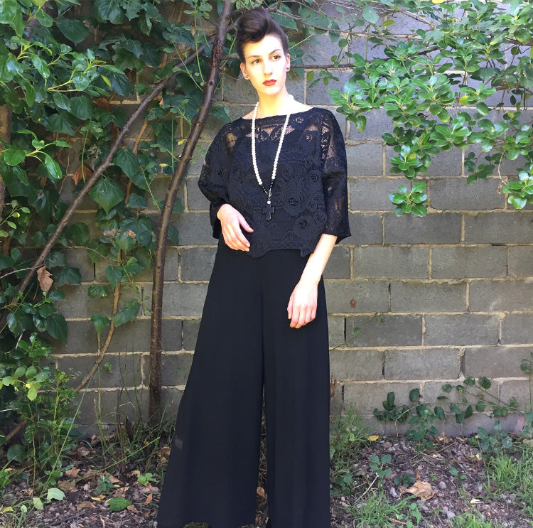  wide leg pant linen ladies apparel high waisted pant stylish clothing handmade in melbourne classy elegant clothing timeless pieces timeless clothing classic style unique clothing unique style ageless style luxe fabrics statement clothing statement style evening style clothing womens clothing made in australia eloise the label