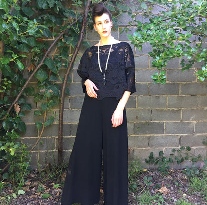  wide leg pant linen ladies apparel high waisted pant stylish clothing handmade in melbourne classy elegant clothing timeless pieces timeless clothing classic style unique clothing unique style ageless style luxe fabrics statement clothing statement style evening style clothing womens clothing made in australia eloise the label