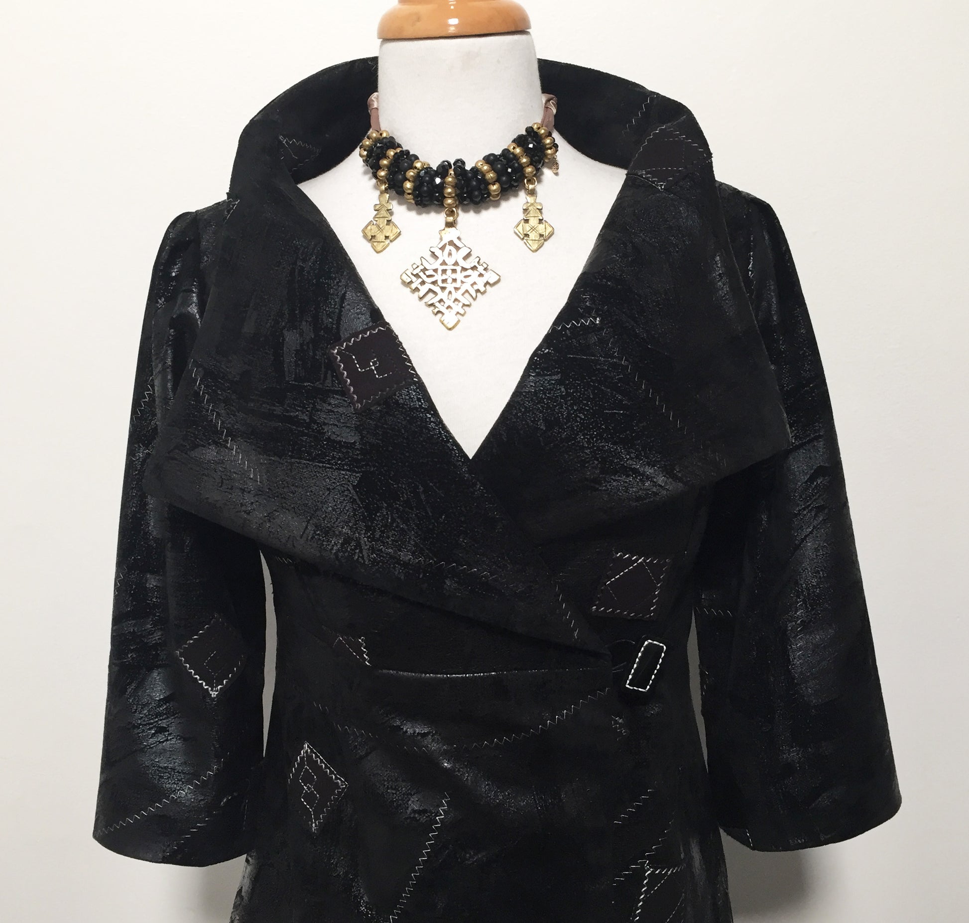 womens coat dress ladies apparel stylish clothing handmade in melbourne classy elegant clothing timeless pieces timeless clothing classic style unique clothing unique style ageless style luxe fabrics statement clothing statement style evening style clothing black faux leather jacket womens clothing made in australia eloise the label