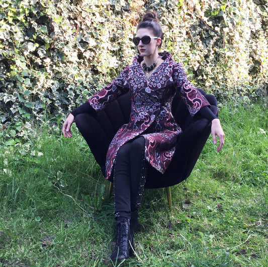 brocade jacket womens jacquard coat dress ladies apparel stylish clothing handmade in melbourne classy elegant clothing timeless pieces timeless clothing classic style unique clothing unique style ageless style luxe fabrics statement clothing statement style evening style clothing floral jacquard jacket womens clothing made in australia eloise the label