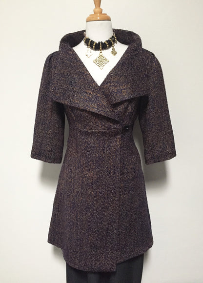 womens coat dress ladies apparel stylish clothing handmade in melbourne classy elegant clothing timeless pieces timeless clothing classic style unique clothing unique style ageless style luxe fabrics statement clothing statement style evening style clothing purple jacket womens clothing made in australia eloise the label