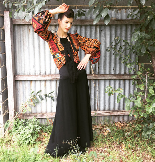 palazzo pant flare pant ladies apparel high waisted pant black stylish clothing handmade in melbourne classy elegant clothing timeless pieces timeless clothing classic style unique clothing unique style ageless style luxe fabrics statement clothing statement style evening style clothing womens clothing made in australia eloise the label
