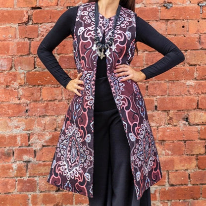 brocade vest ladies apparel stylish clothing handmade in melbourne classy elegant clothing timeless pieces timeless clothing classic style unique clothing unique style ageless style luxe fabrics statement clothing statement style evening style clothing floral vest womens clothing made in australia eloise the label