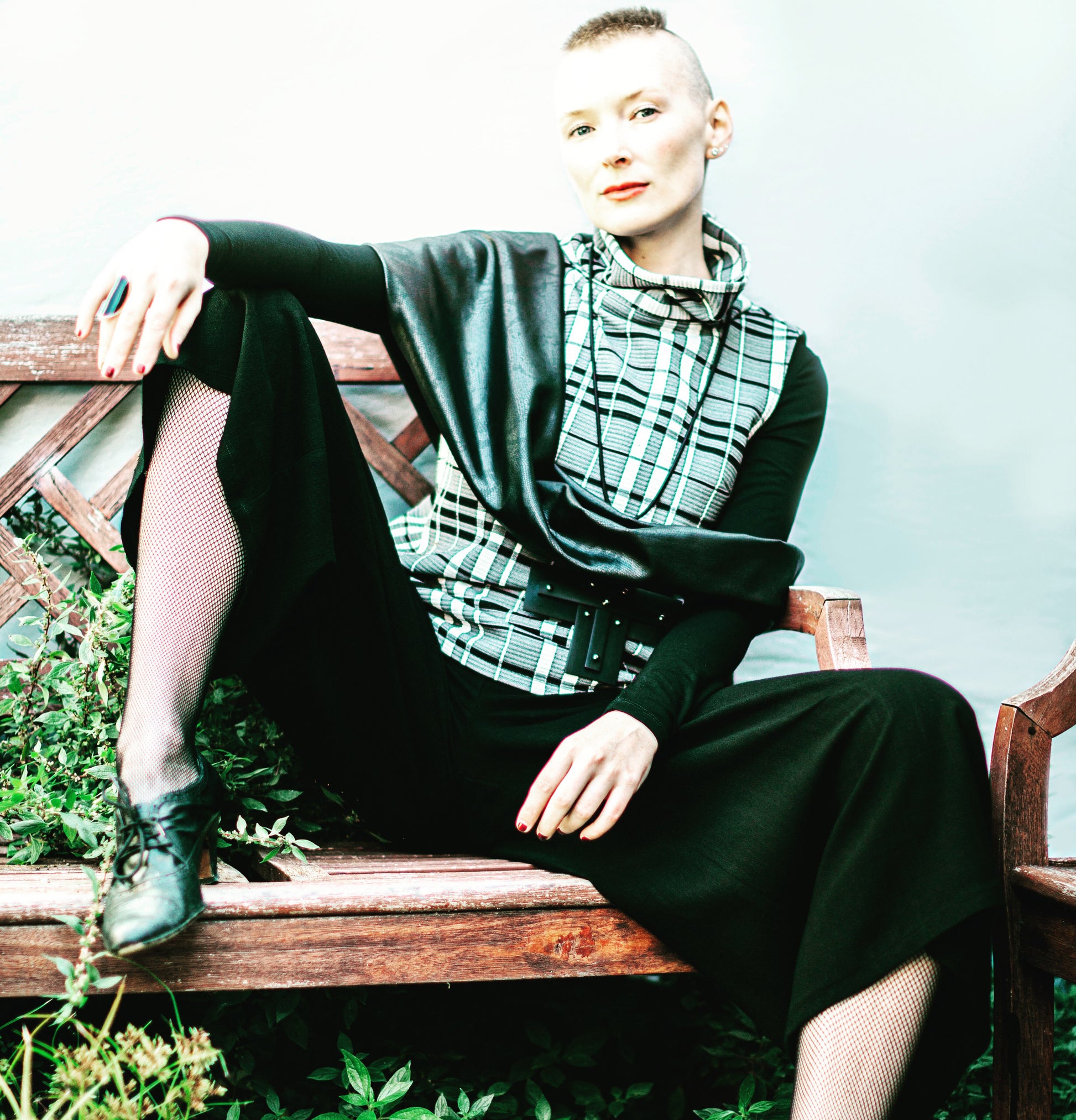 plaid top ladies apparel black and white check stylish clothing handmade in melbourne classy elegant clothing timeless pieces timeless clothing classic style unique clothing unique style ageless style luxe fabrics statement clothing statement style clothing womens clothing made in australia eloise the label