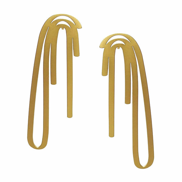 handmade statement earrings gold handmade in melbourne australian made jewellery eloise the label