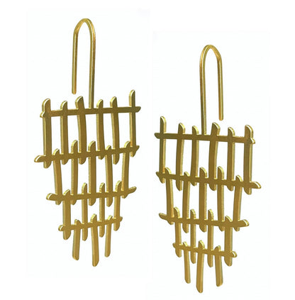 handmade statement earrings gold handmade in melbourne australian made jewellery eloise the label