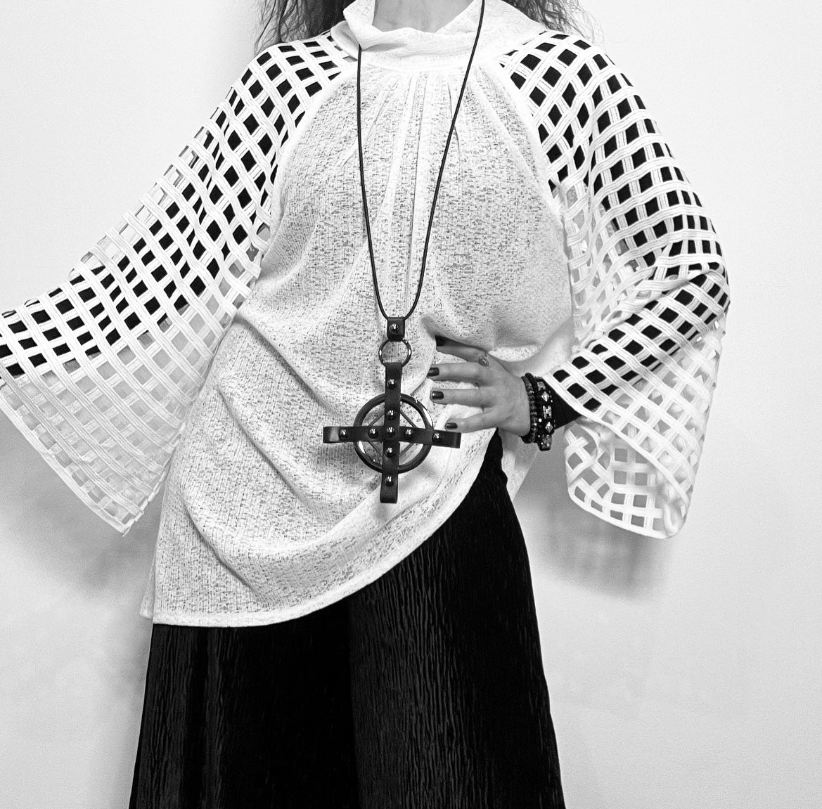 white mesh top relaxed fit over sized top raglan sleeve white knit top ladies apparel stylish clothing handmade in melbourne classy elegant clothing timeless pieces timeless clothing classic style unique clothing unique style ageless style luxe fabrics statement clothing statement style evening style clothing womens clothing made in australia eloise the label