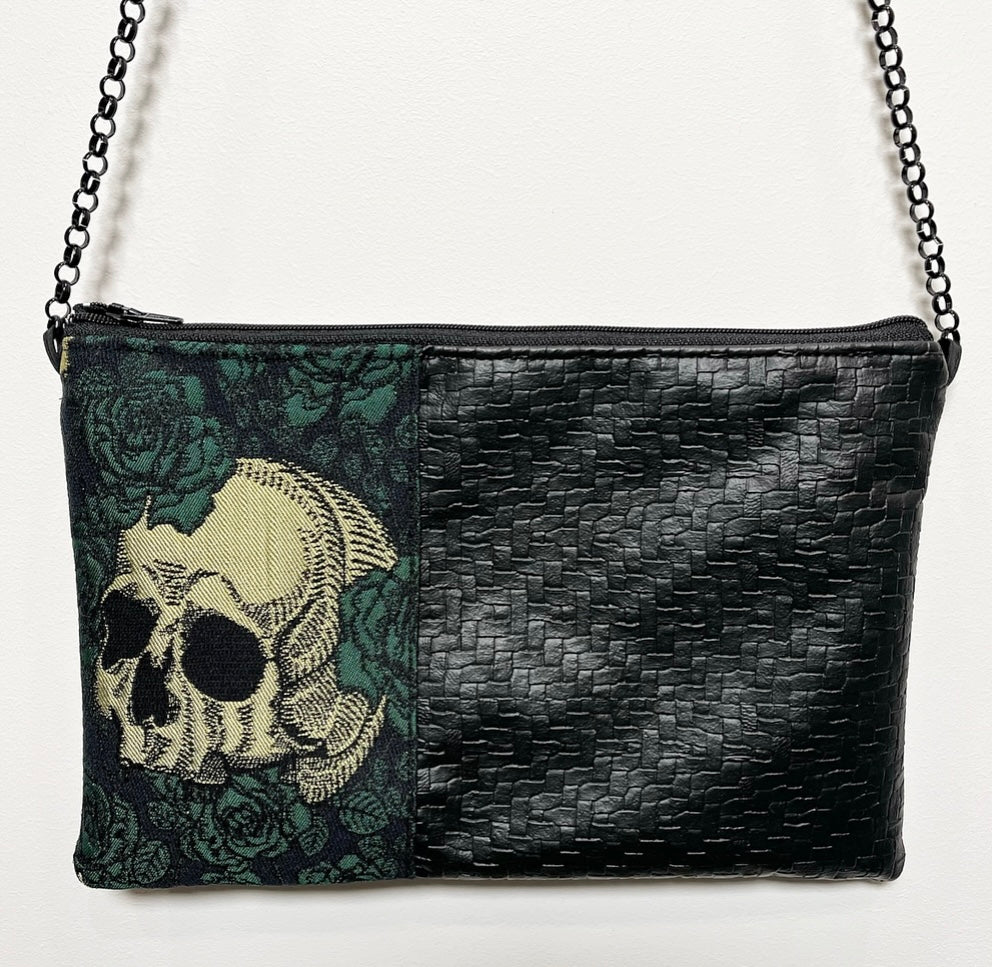 skulls and roses brocade vest ladies apparel stylish clothing handmade in melbourne classy elegant clothing timeless pieces timeless clothing classic style unique clothing unique style ageless style luxe fabrics statement clothing statement style evening style clothing floral vest stand up collar womens clothing made in australia eloise the label