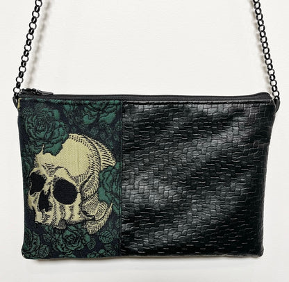 skulls and roses brocade vest ladies apparel stylish clothing handmade in melbourne classy elegant clothing timeless pieces timeless clothing classic style unique clothing unique style ageless style luxe fabrics statement clothing statement style evening style clothing floral vest stand up collar womens clothing made in australia eloise the label