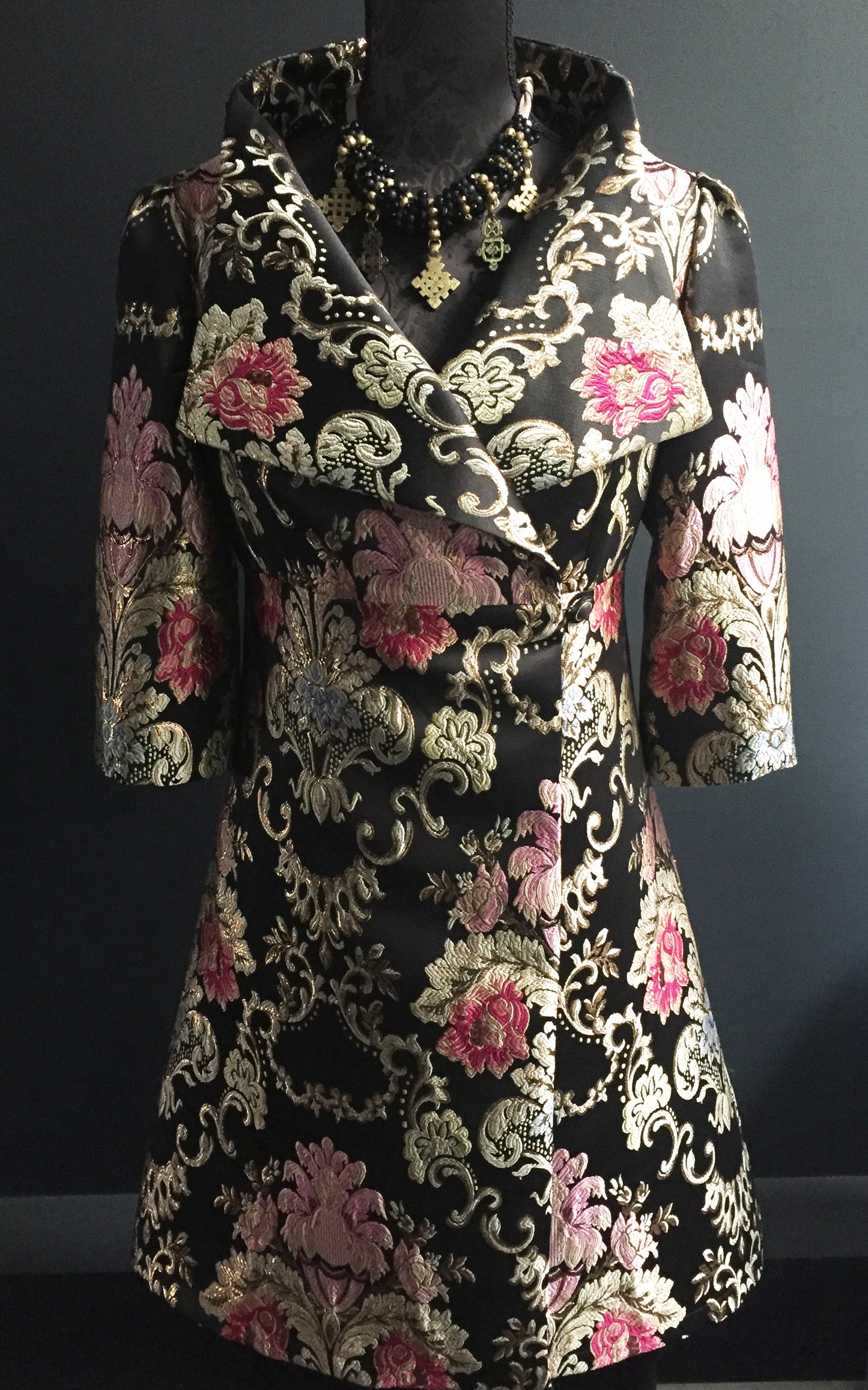 brocade jacket coat dress ladies apparel stylish clothing handmade in melbourne classy elegant clothing timeless pieces timeless clothing classic style unique clothing unique style ageless style luxe fabrics statement clothing statement style evening style clothing floral brocade jacket womens clothing made in australia eloise the label
