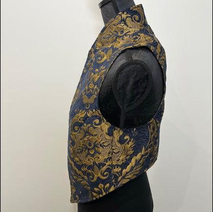 brocade vest womens vest ladies clothing unique clothes handmade in melbourne timeless clothing unique style classy elegant statement clothing luxe fabrics evening clothing australian made clothing eloise the label