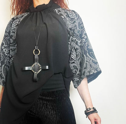 jacquard top one of a kind relaxed fit over sized top flur de lis top ladies apparel stylish clothing handmade in melbourne classy elegant clothing timeless pieces timeless clothing classic style unique clothing unique style ageless style luxe fabrics statement clothing statement style evening style clothing womens clothing made in australia eloise the label