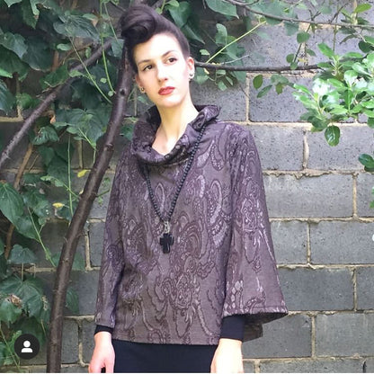 Rona Top - Stretch Jacquard