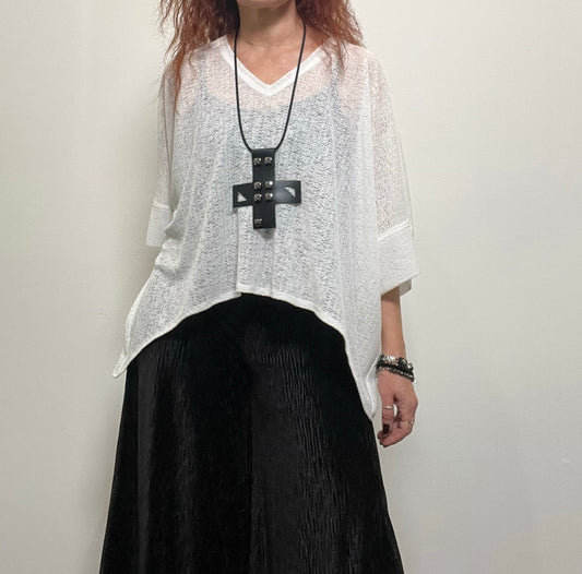 black rubber cross necklace statement necklace melbourne made jewellery