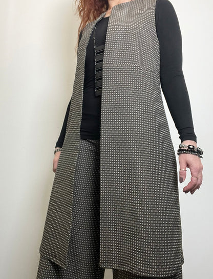womens jacquard vest ladies apparel stylish clothing handmade in melbourne classy elegant clothing timeless pieces timeless clothing classic style unique clothing unique style ageless style luxe fabrics statement clothing statement style evening style clothing vest womens clothing made in australia eloise the label