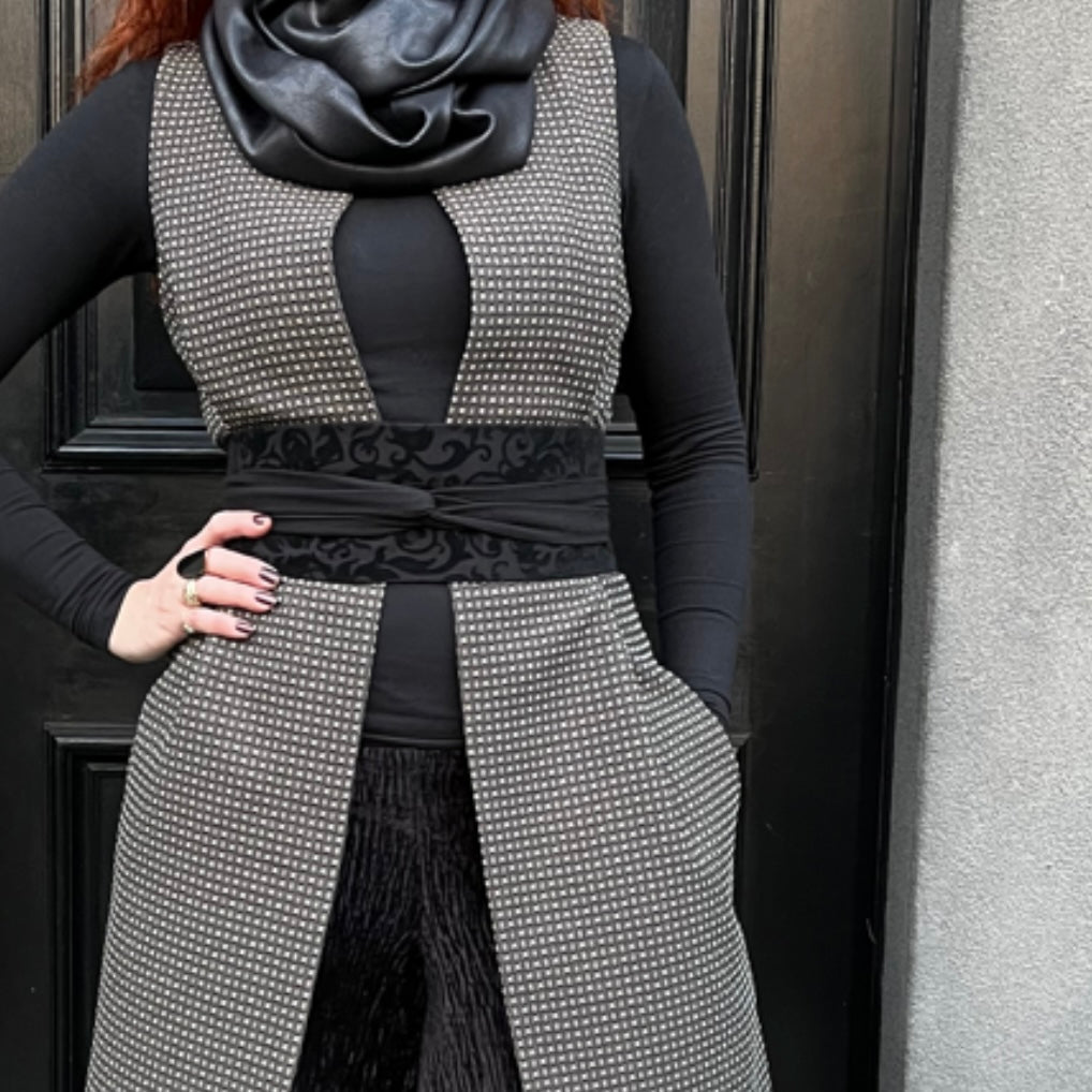 womens jacquard vest ladies apparel stylish clothing handmade in melbourne classy elegant clothing timeless pieces timeless clothing classic style unique clothing unique style ageless style luxe fabrics statement clothing statement style evening style clothing vest womens clothing made in australia eloise the label