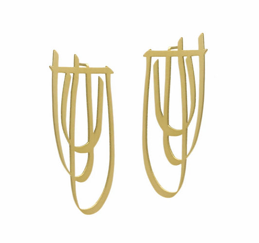 handmade statement earrings gold handmade in melbourne australian made jewellery eloise the label