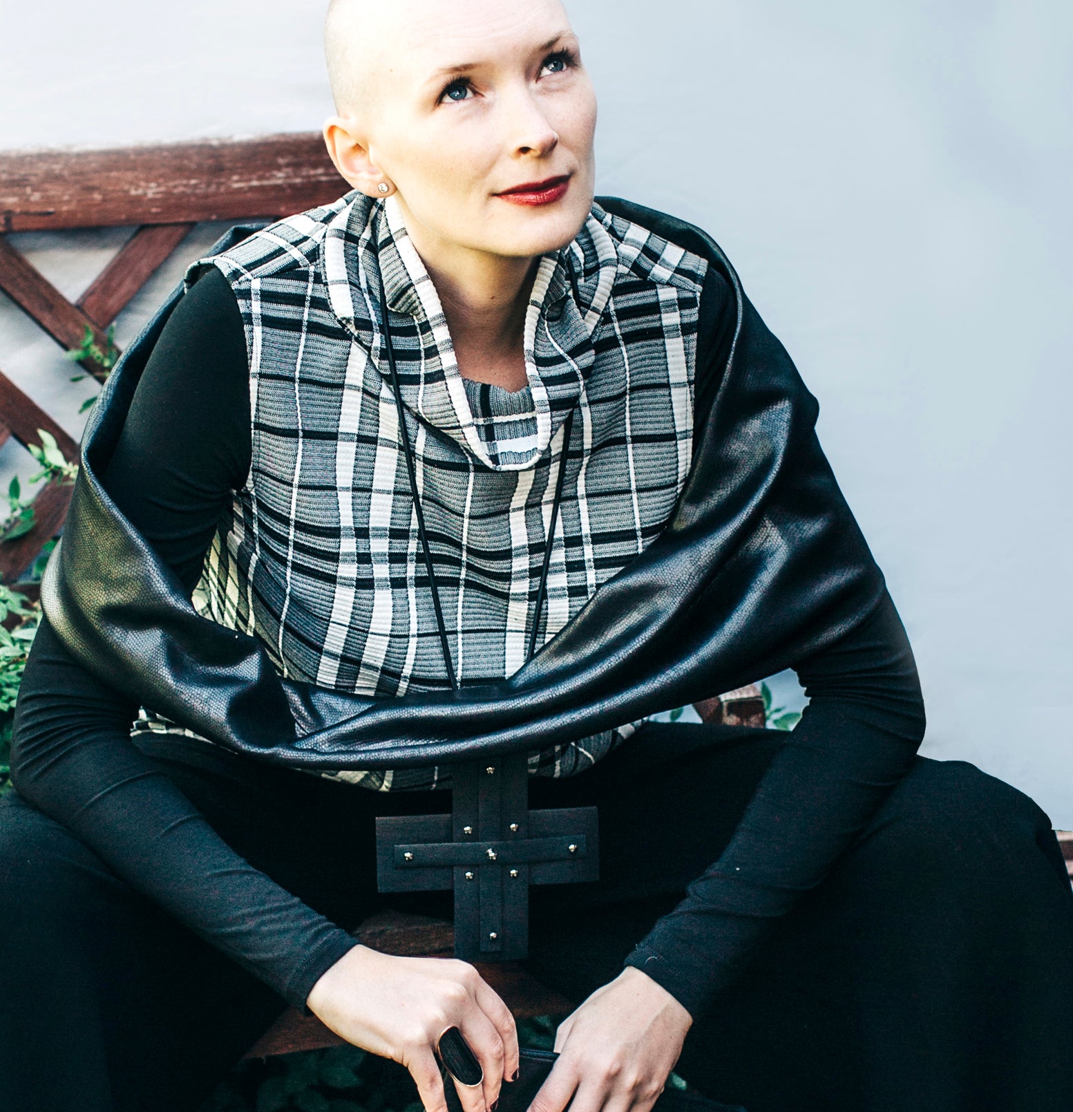 plaid top ladies apparel black and white check stylish clothing handmade in melbourne classy elegant clothing timeless pieces timeless clothing classic style unique clothing unique style ageless style luxe fabrics statement clothing statement style clothing womens clothing made in australia eloise the label