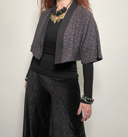 womens bolero jacket jacquard ladies apparel stylish clothing handmade in melbourne classy elegant clothing timeless pieces timeless clothing classic style unique clothing unique style ageless style luxe fabrics statement clothing statement style evening style clothing womens jacket clothing made in australia eloise the label